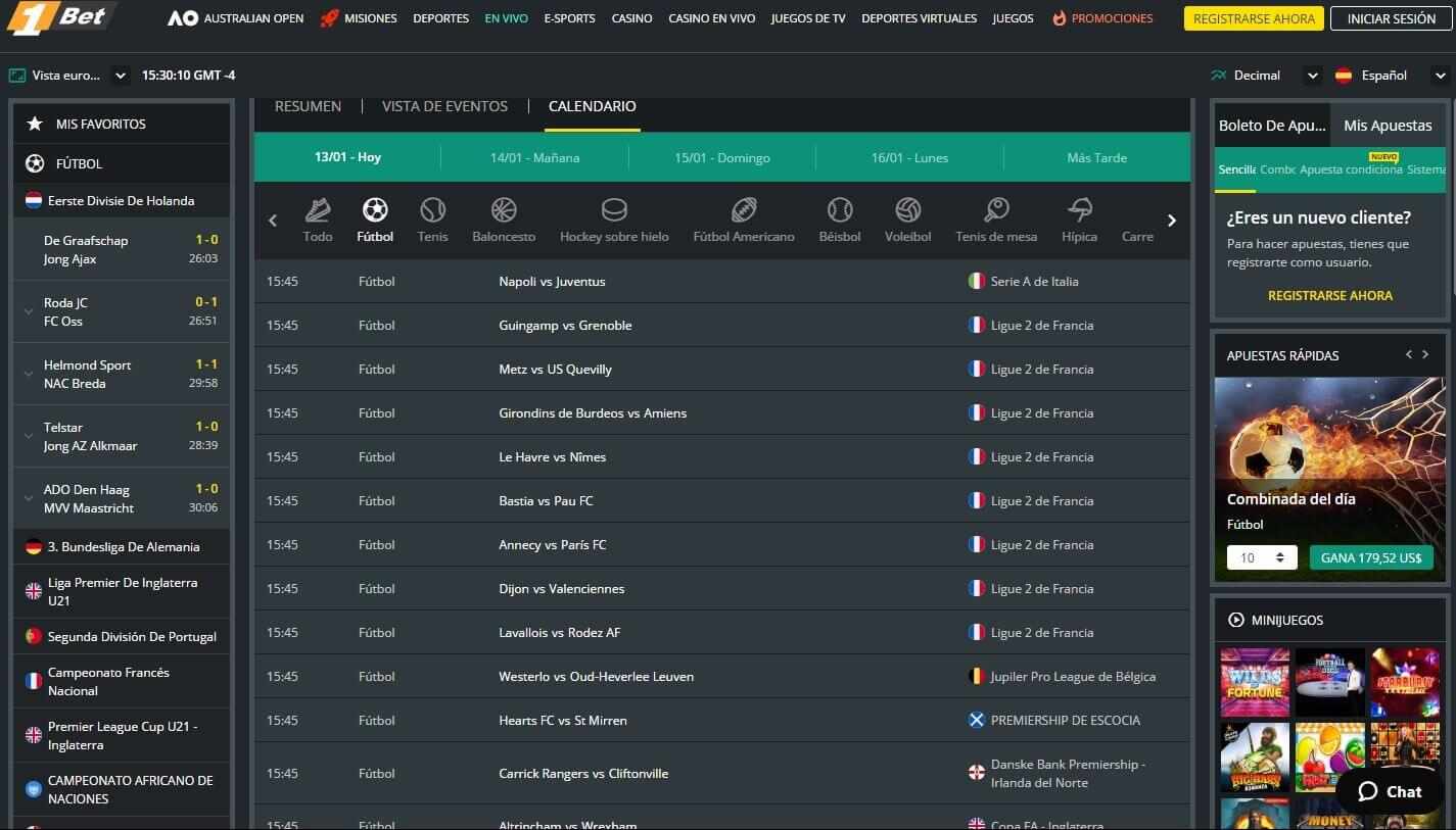 Apuestas deportivas en 1Bet