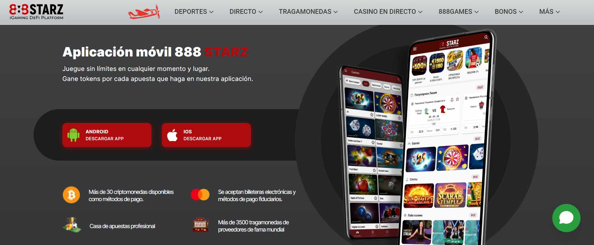 App móvil de 888starz casino