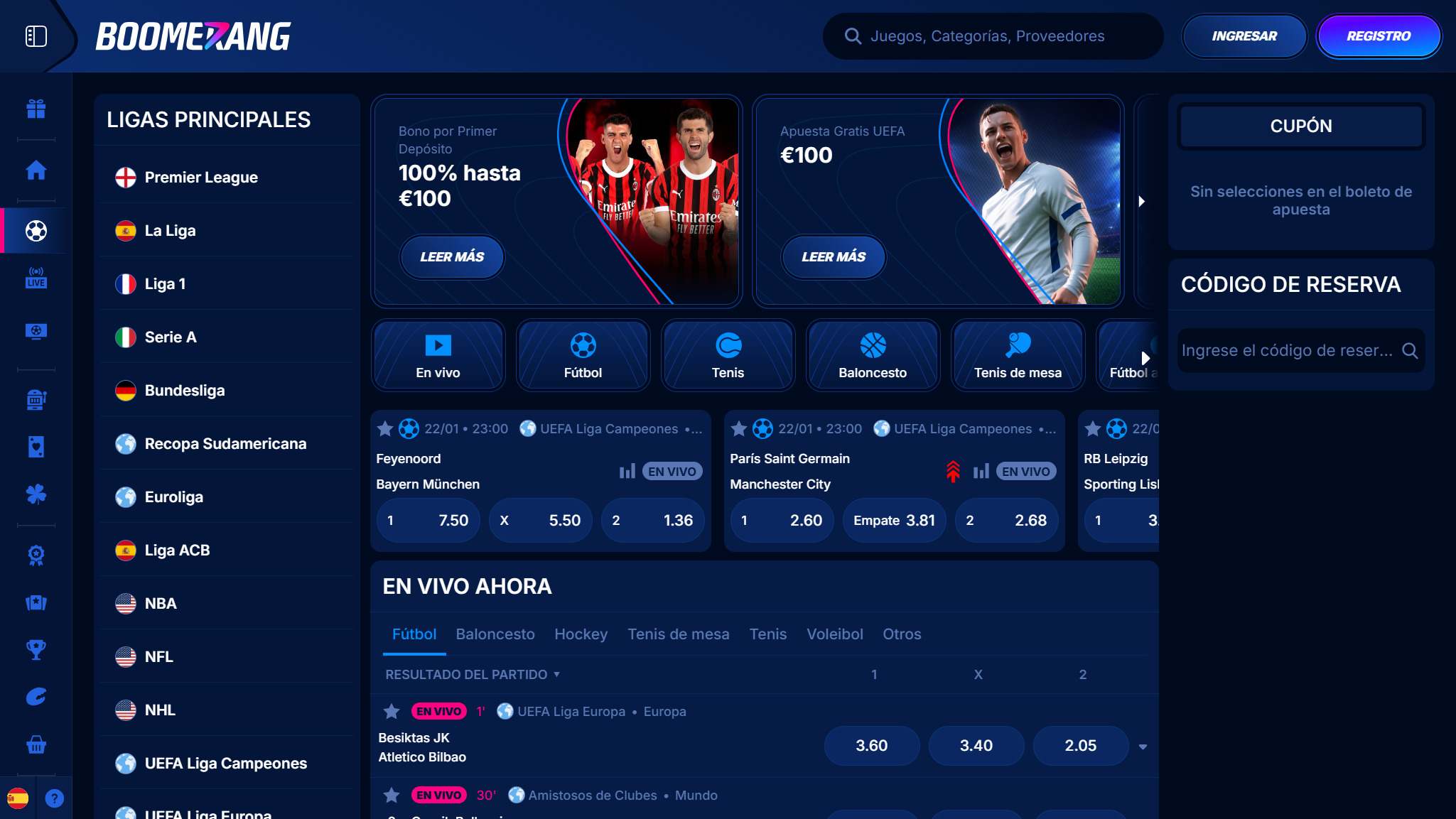 Boomerang-bet Bookmaker Betting Spain, apuestaes.tv