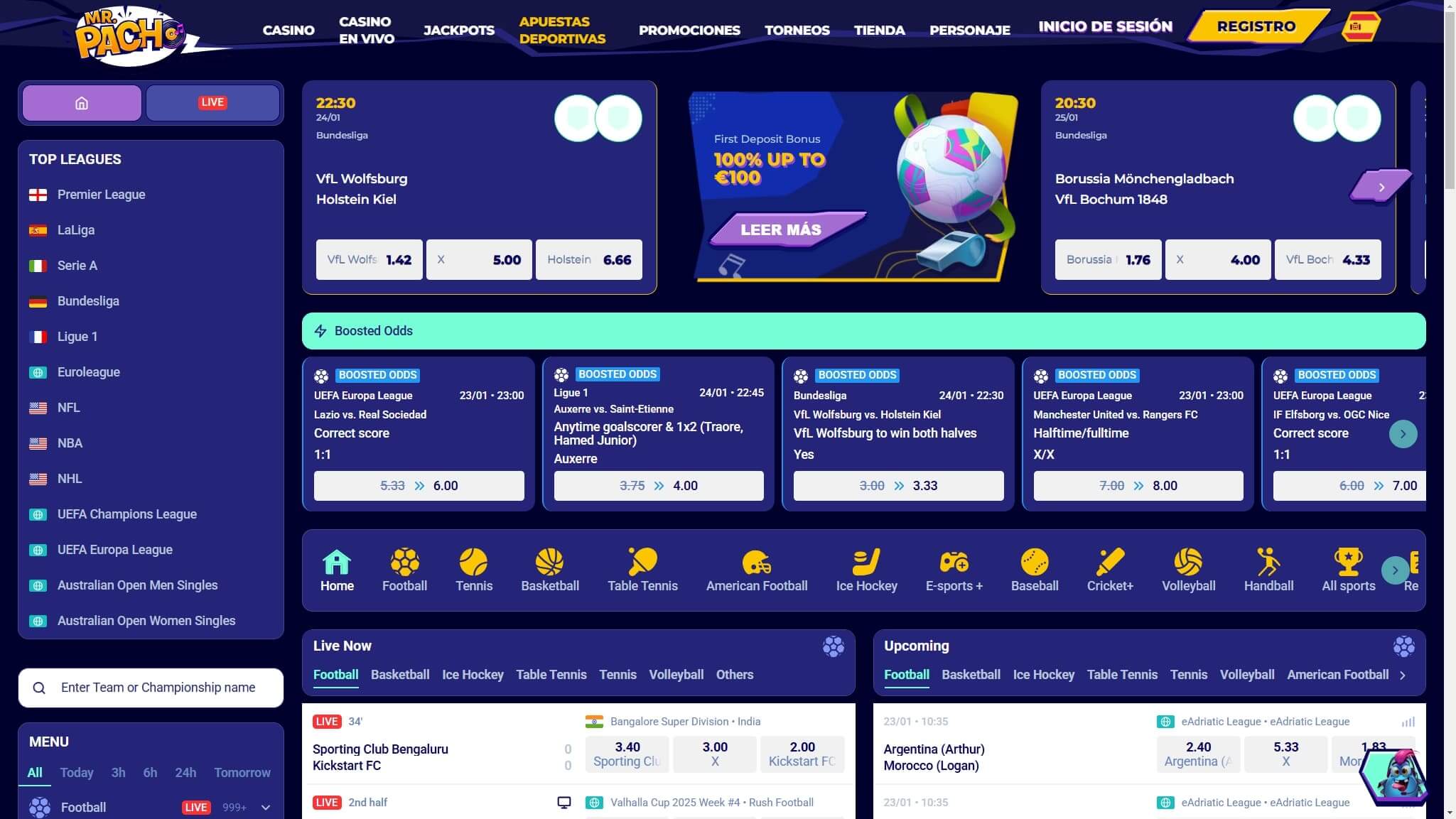 MrPacho Bookmaker Sport Betting Spain, apuestaes.tv